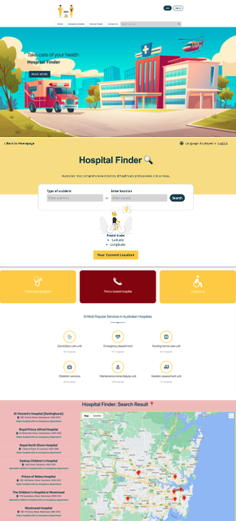 HospitalFinder project preview